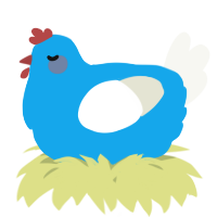 A sky and white chicken