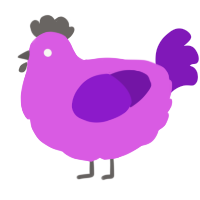 A orchid and violet chicken