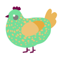 Little Chickenpox, a spring and honey chicken with a speckle pattern