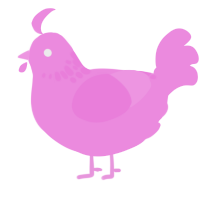 A leaf chicken with a neck-speckle pattern