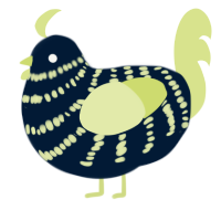 A tumblr and lemon chicken with a bar pattern
