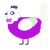 entity, a amethyst and white chicken with a head pattern