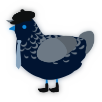 A tumblr and ash chicken with a half-lace pattern
