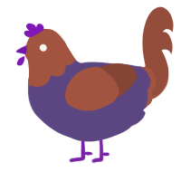 (unnamed), a overcast and russet chicken with a head pattern