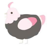A grey and rose chicken with a head pattern