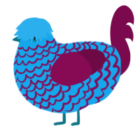 (unnamed), a sky and wine chicken with a lace pattern