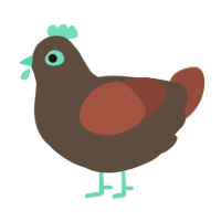 A bark and russet chicken