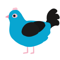 (unnamed), a cerulean and sable chicken