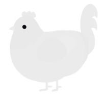 A black chicken with a head pattern