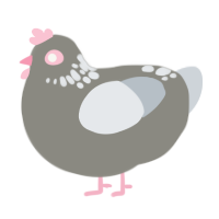 apartment, a ash and mist chicken with a neck-speckle pattern