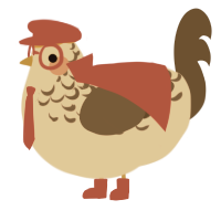 A beige and bark chicken with a half-lace pattern
