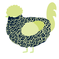 A tumblr and lemon chicken with a double-lace pattern