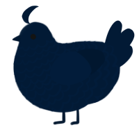 A tumblr chicken with a lace pattern