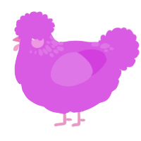 A orchid chicken with a neck-speckle pattern
