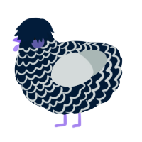 A tumblr and silver chicken with a lace pattern