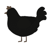 Void, a black chicken with a lace pattern