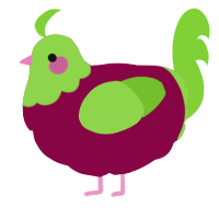 A maroon and grass chicken with a head pattern