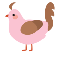 A rose and brown chicken