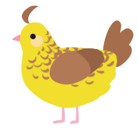 A yellow and brown chicken with a half-lace pattern