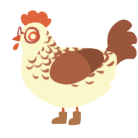A cream and russet chicken with a half-lace pattern