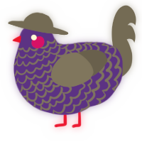 A overcast and grey chicken with a lace pattern