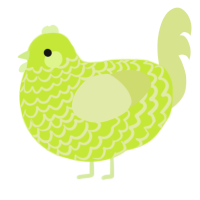 A lime and lemon chicken with a lace pattern