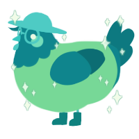 A spring and sea chicken with a head pattern