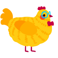 A honey and orange chicken with a bar pattern