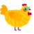 A honey and orange chicken with a bar pattern