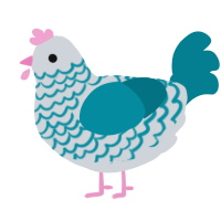 A mist and sea chicken with a lace pattern