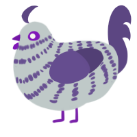 (unnamed), a silver and overcast chicken with a bar pattern