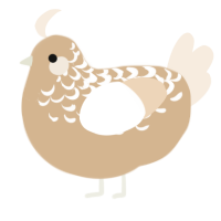 A beige and cream chicken with a half-lace pattern