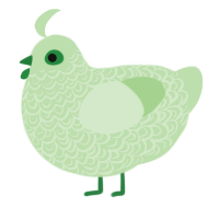A gluppy chicken with a double-lace pattern