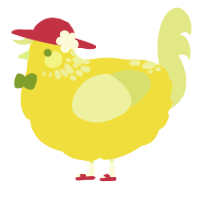 A yellow and lemon chicken with a neck-speckle pattern