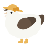 A white and bark chicken