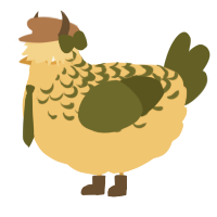 A honey and olive chicken with a half-lace pattern
