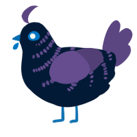 A tumblr and overcast chicken with a half-bar pattern