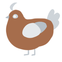 A brown and mist chicken