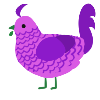 (unnamed), a orchid and violet chicken with a lace pattern