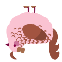 A rose and russet chicken with a half-lace pattern