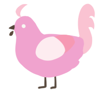 Cherry Blossoms, a pink and rose chicken