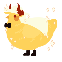 A honey chicken with a half-bar pattern