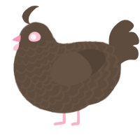 A bark chicken with a lace pattern