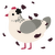 A cream and ash chicken with a neck-speckle pattern