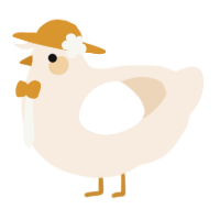 A cream chicken