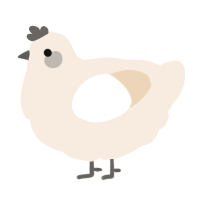 A cream chicken
