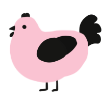 A rose and black chicken