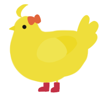 A yellow chicken