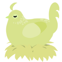 A lemon chicken with a neck-speckle pattern