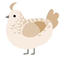 A cream and beige chicken with a half-lace pattern